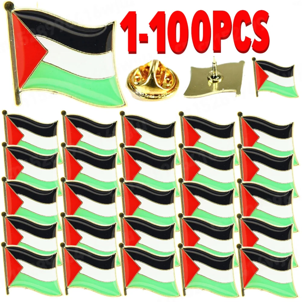 Palestine Flag Badge 1-100PCS