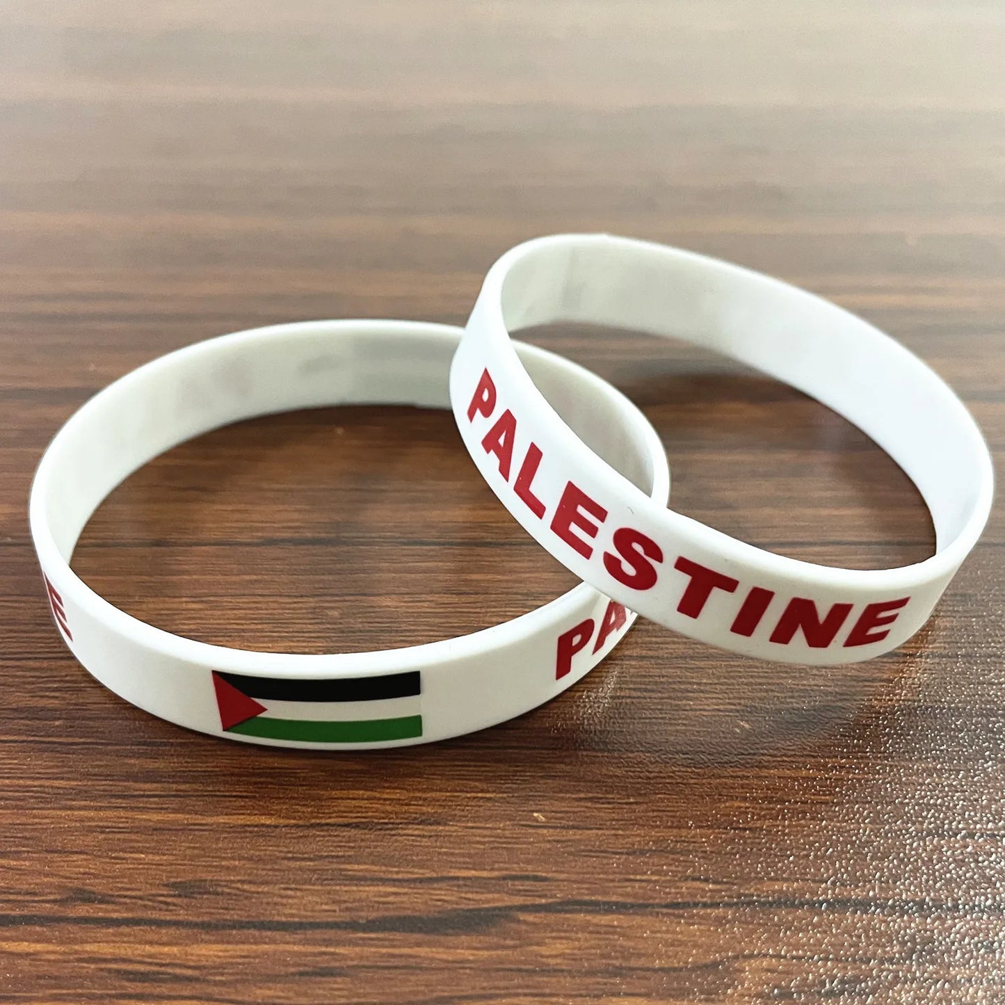 Palestine Flag Silicone Bracelet 2pcs