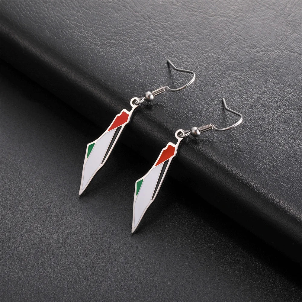 Palestine Map Drop Earrings