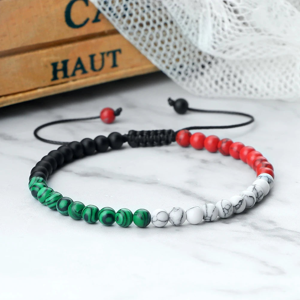 Palestine Flag 4mm Color Bracelets