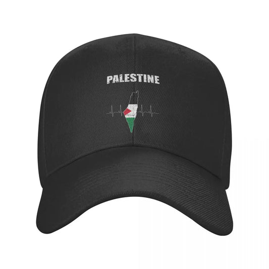 Palestine Heartbeat with Map Cap