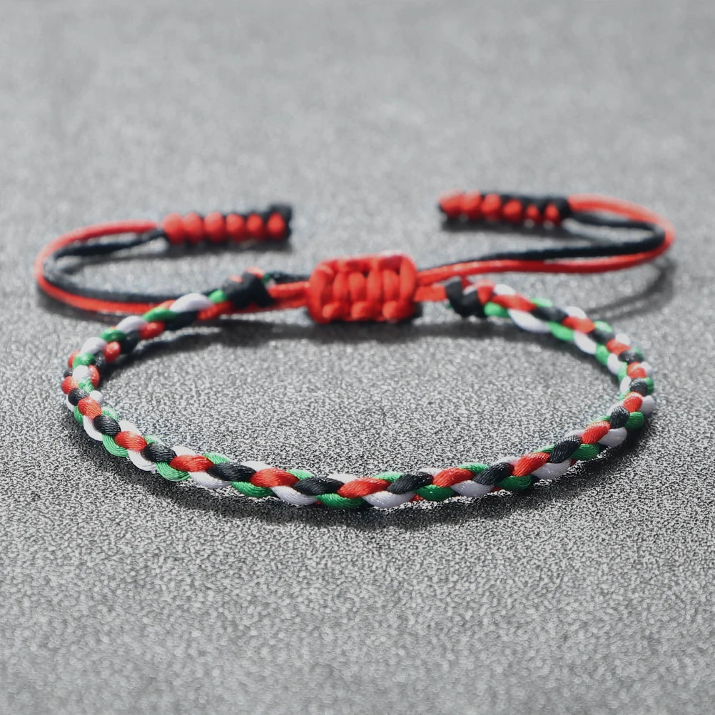 Palestine Flag Braided Bracelet