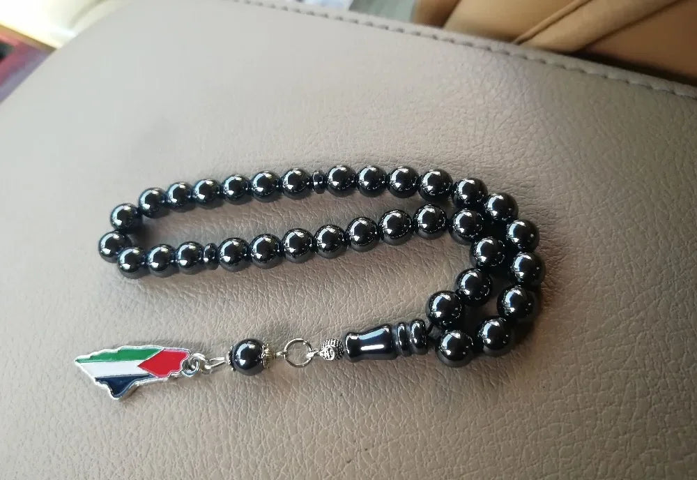 Prayer Beads Rosary (Masbaha) with Palestine flag