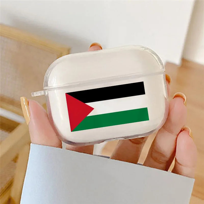 Palestine Flag Map Pattern Earphone Case