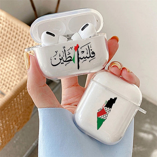 Palestine Flag Map Pattern Earphone Case