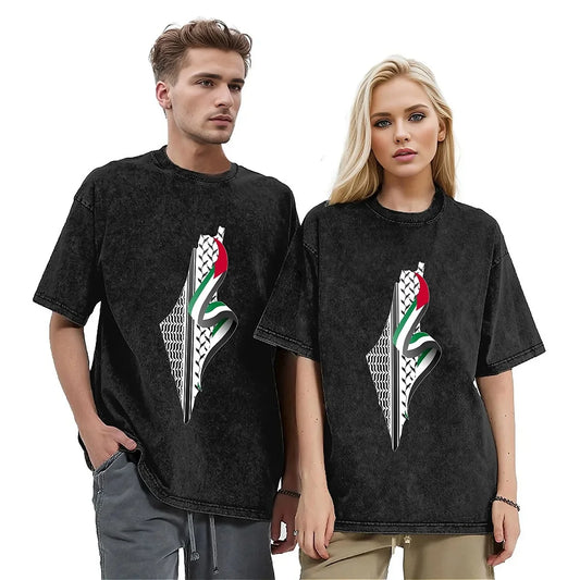 Palestinians kuffiyeh & Flag Map