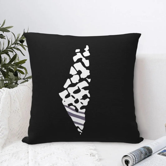 Palestine Map With Kuffiyeh Cushion Case