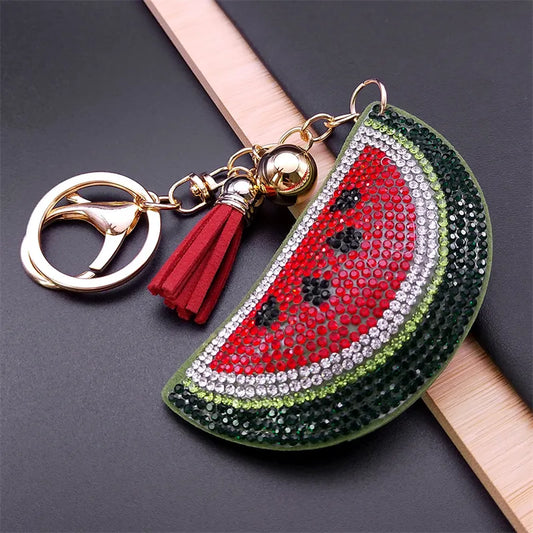 Watermelon Full Crystal Key Chain