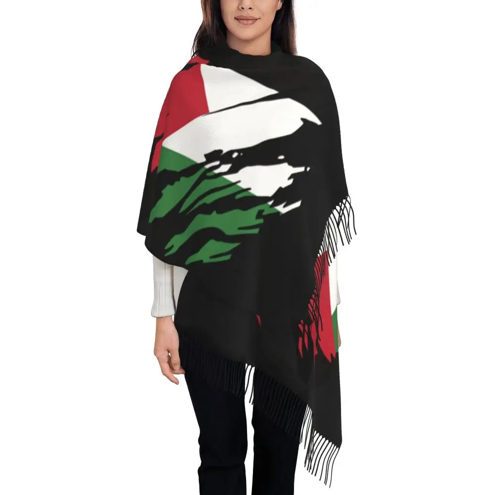 Palestine Flag & Palestinians Folk Scarves