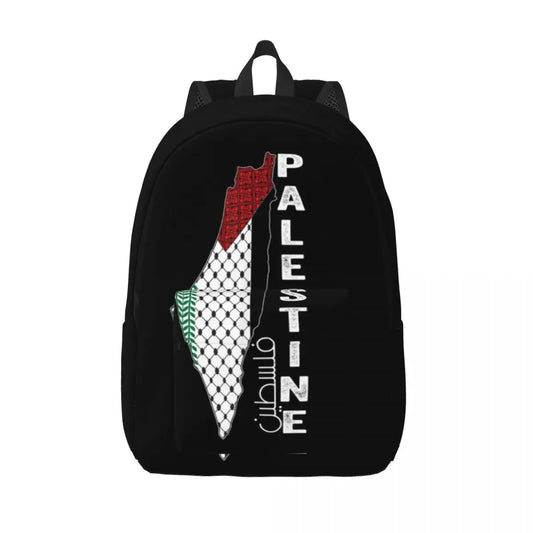 Palestine Map in Kuffiyeh Pattern