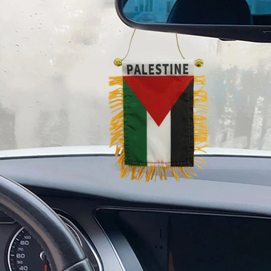 Palestine Small Hanging Flag Double Sided